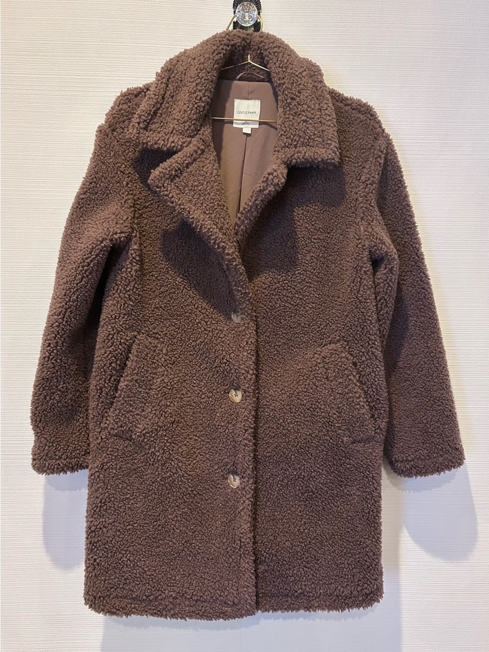 Gentle Fawn Brown Faux Shearling Hoxton Coat